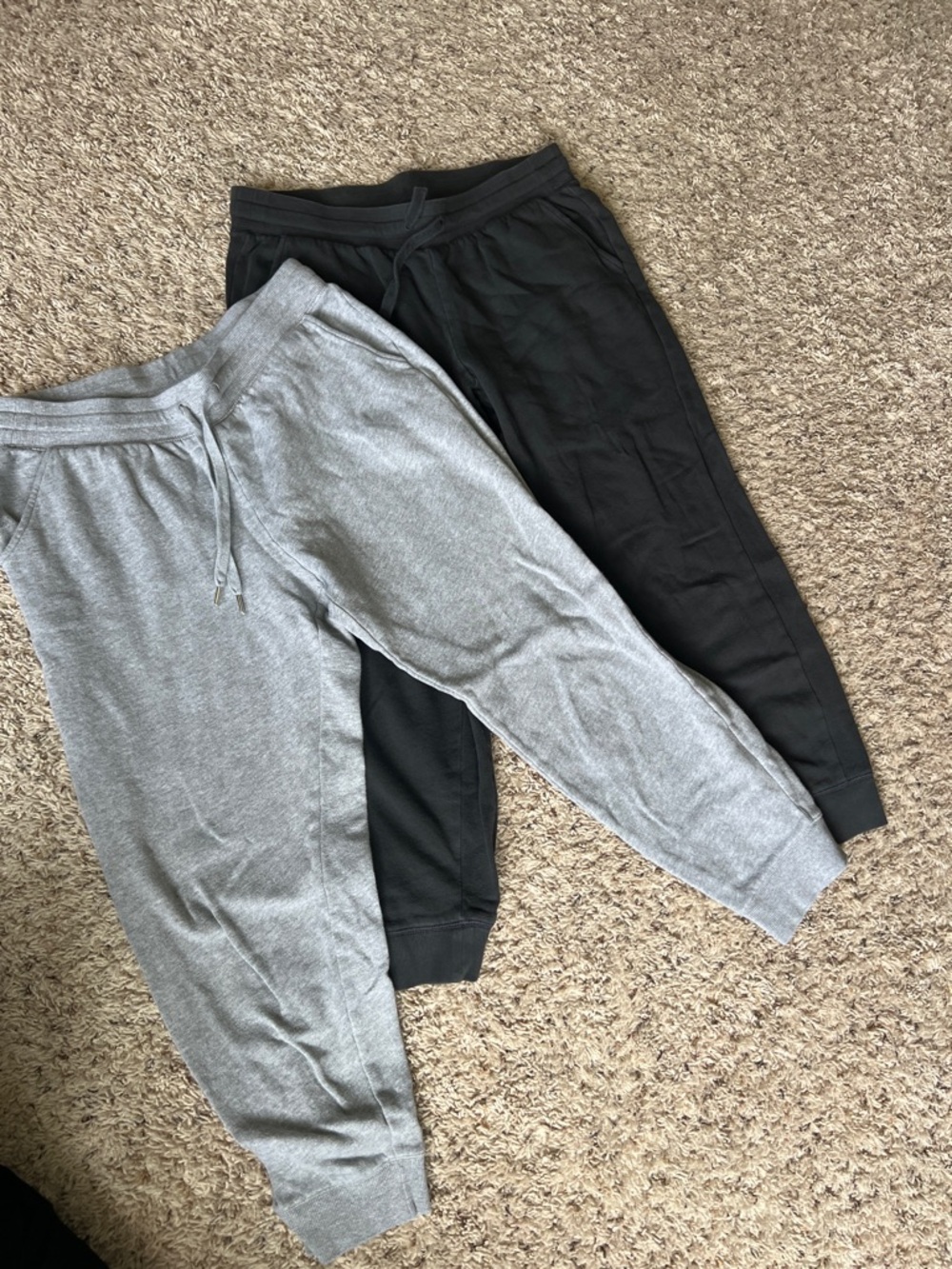 Old Navy Black & Gray Jogger Pants Duo